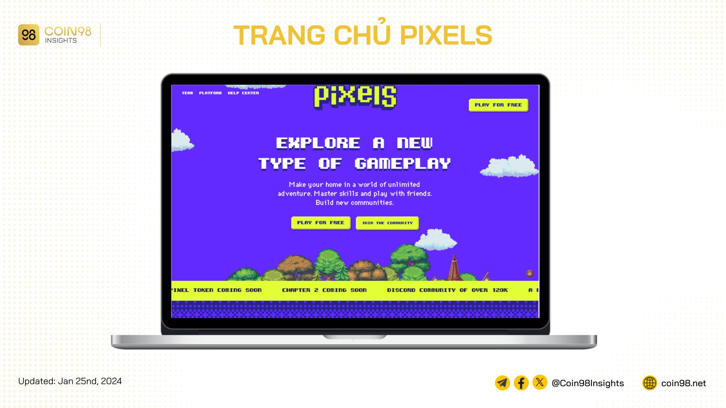 trang chủ pixels game