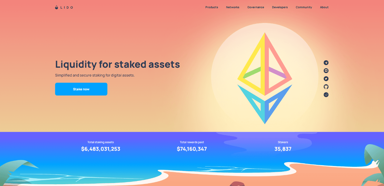 website of lido finance