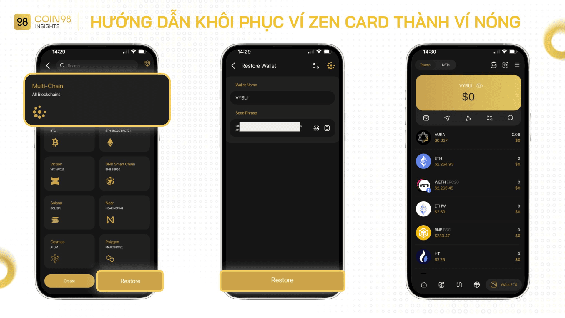 khôi phục zen card ví nóng 