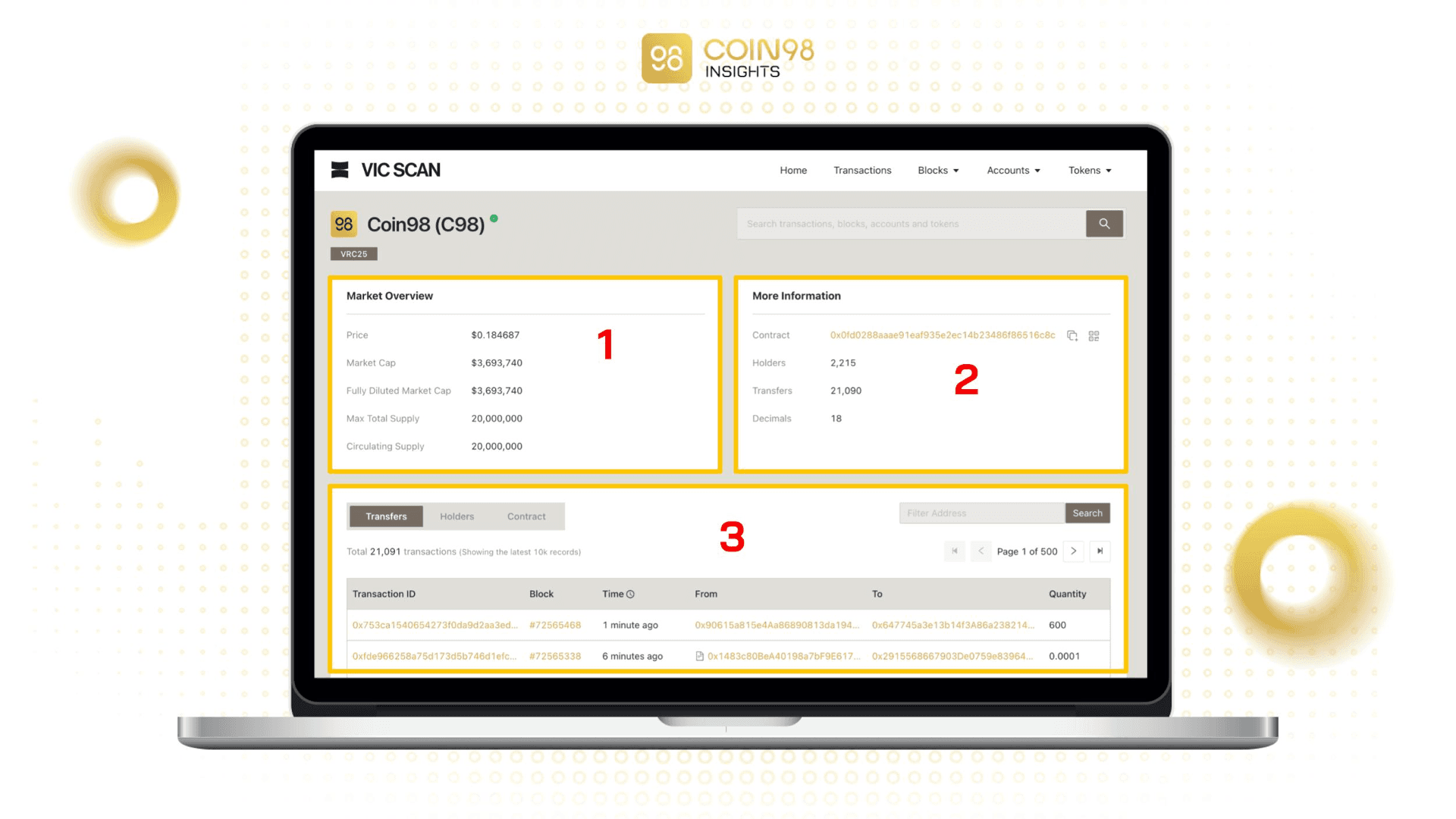 xem token trên vic scan 3