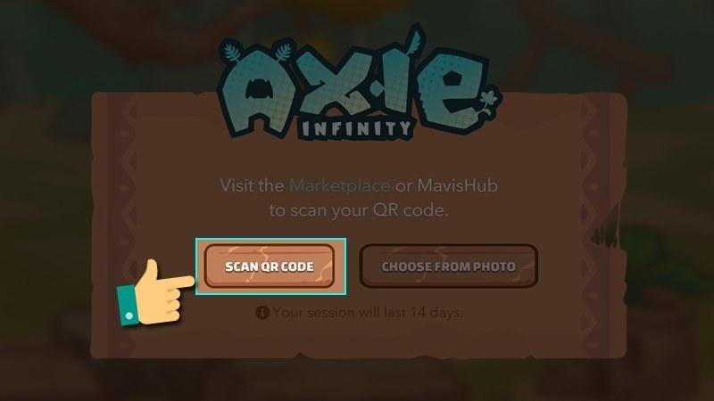 scan qr code axie infinity