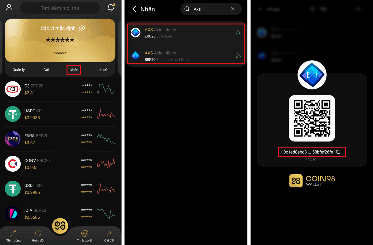 lưu trữ axs token