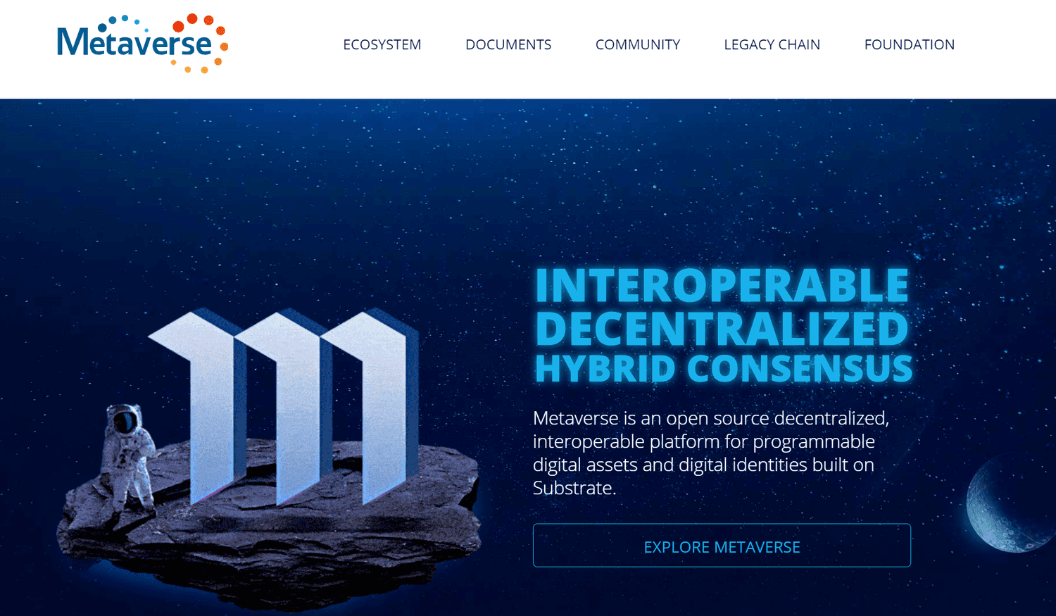 website của dự án metaverse