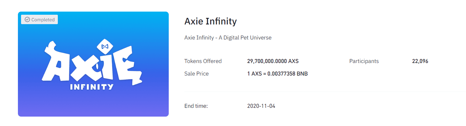 axie infinity ieo