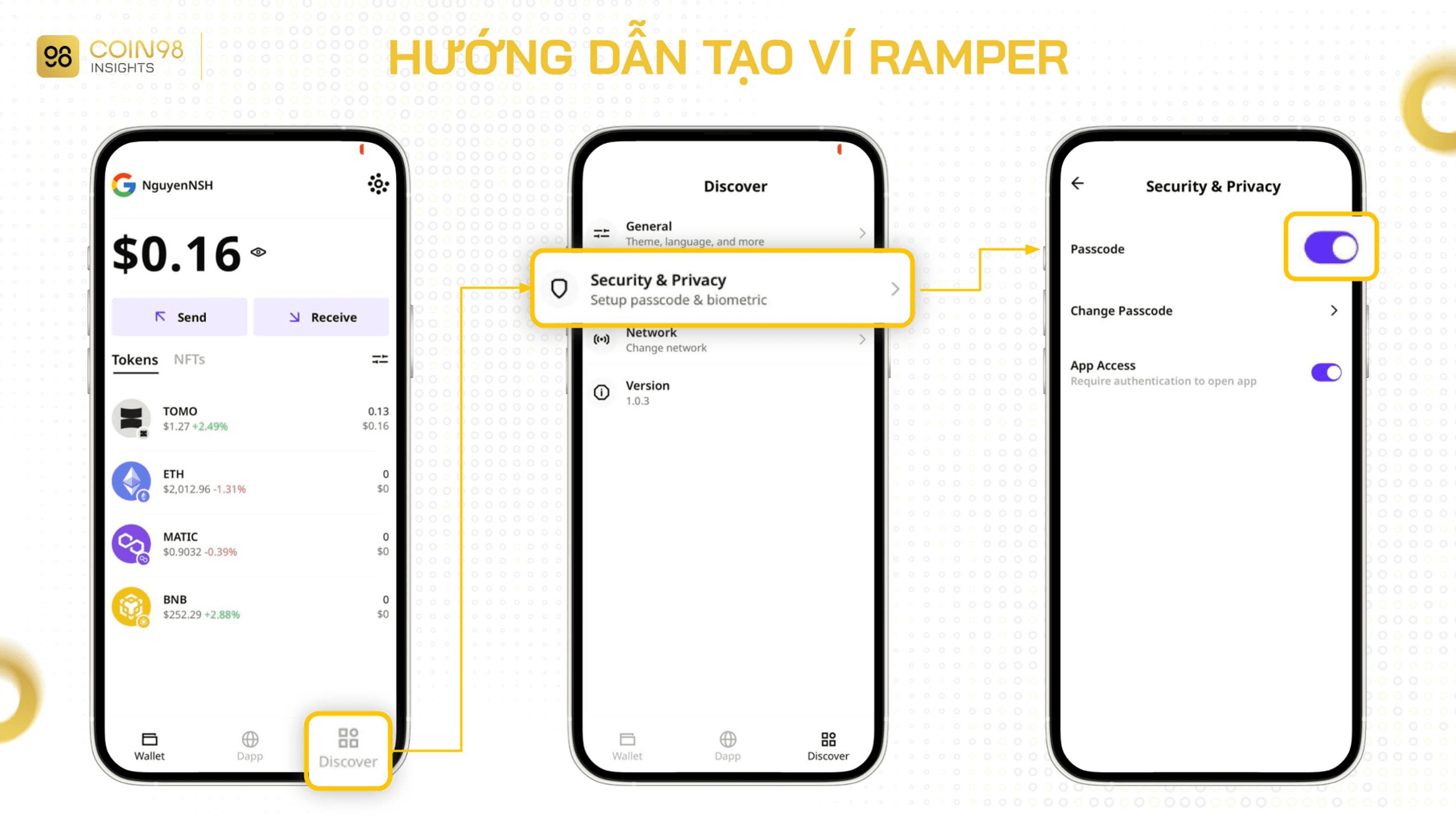 tạo ví ramper 3