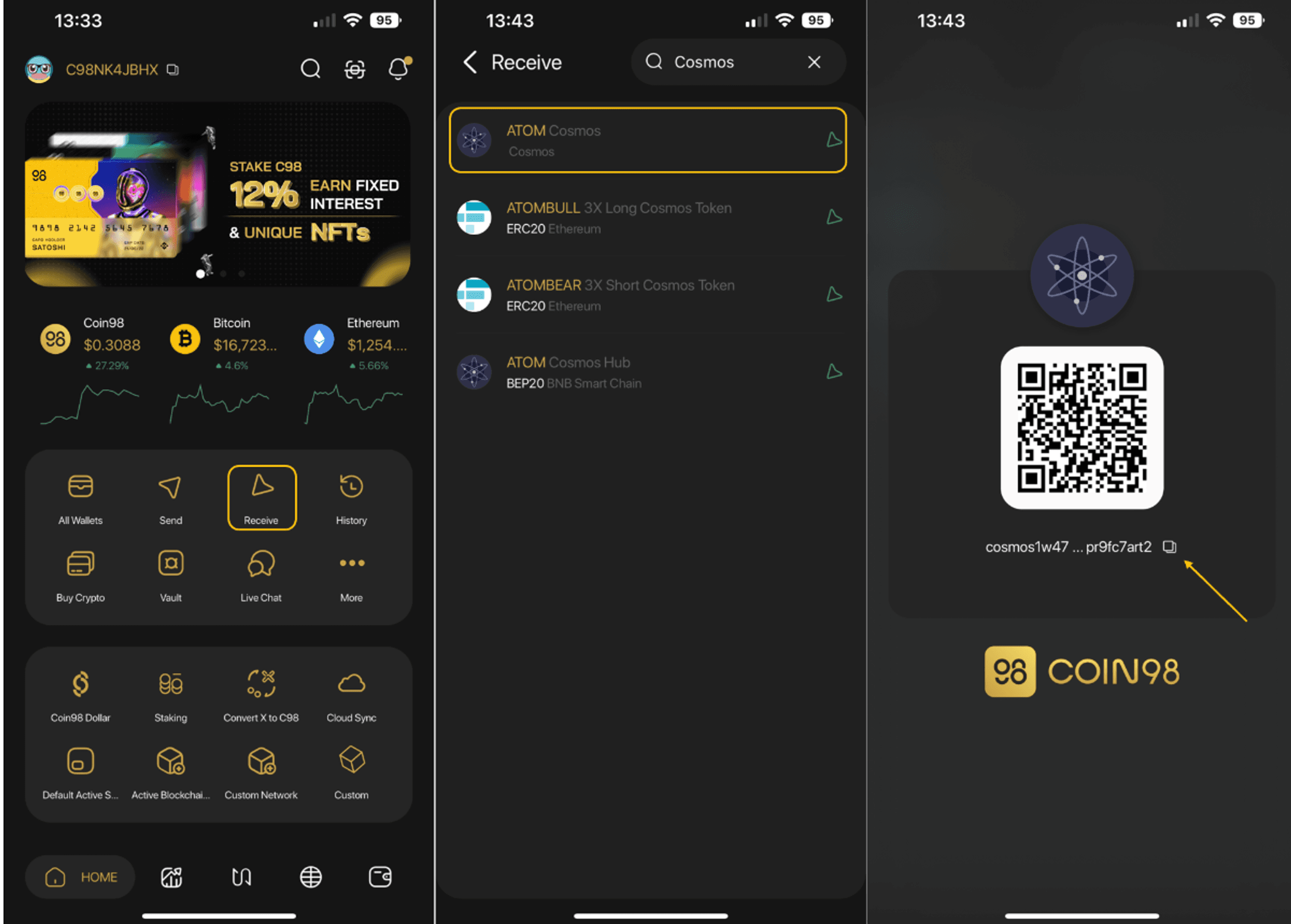 mã qr coin98 wallet