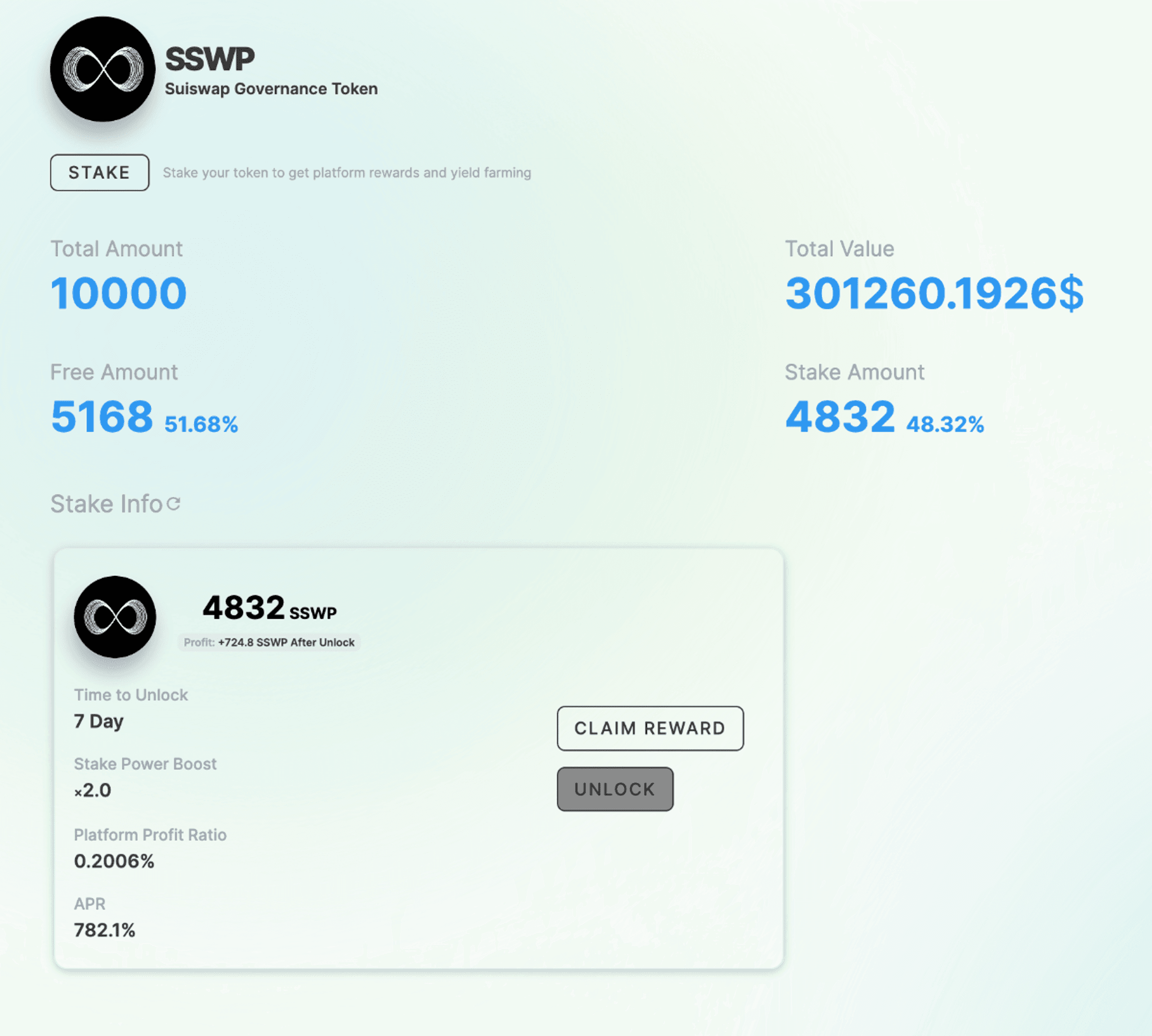 stake sswp trên suiswap