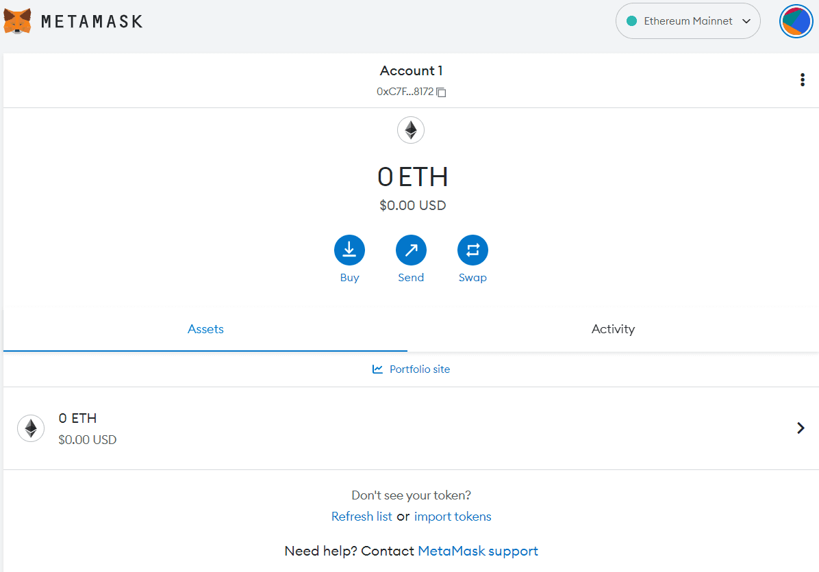 ethereum wallet on metamask