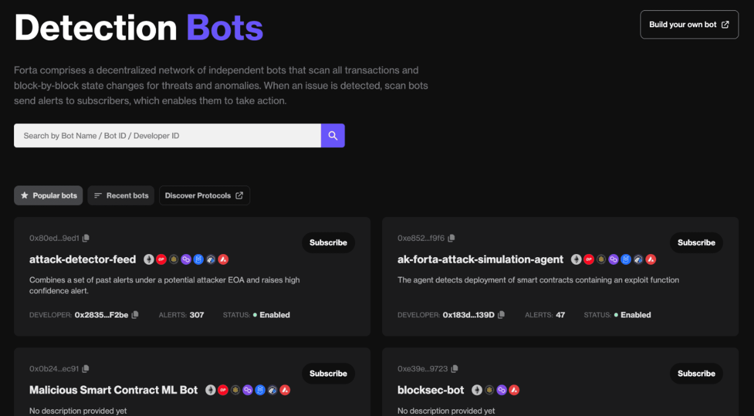 forta detection bots