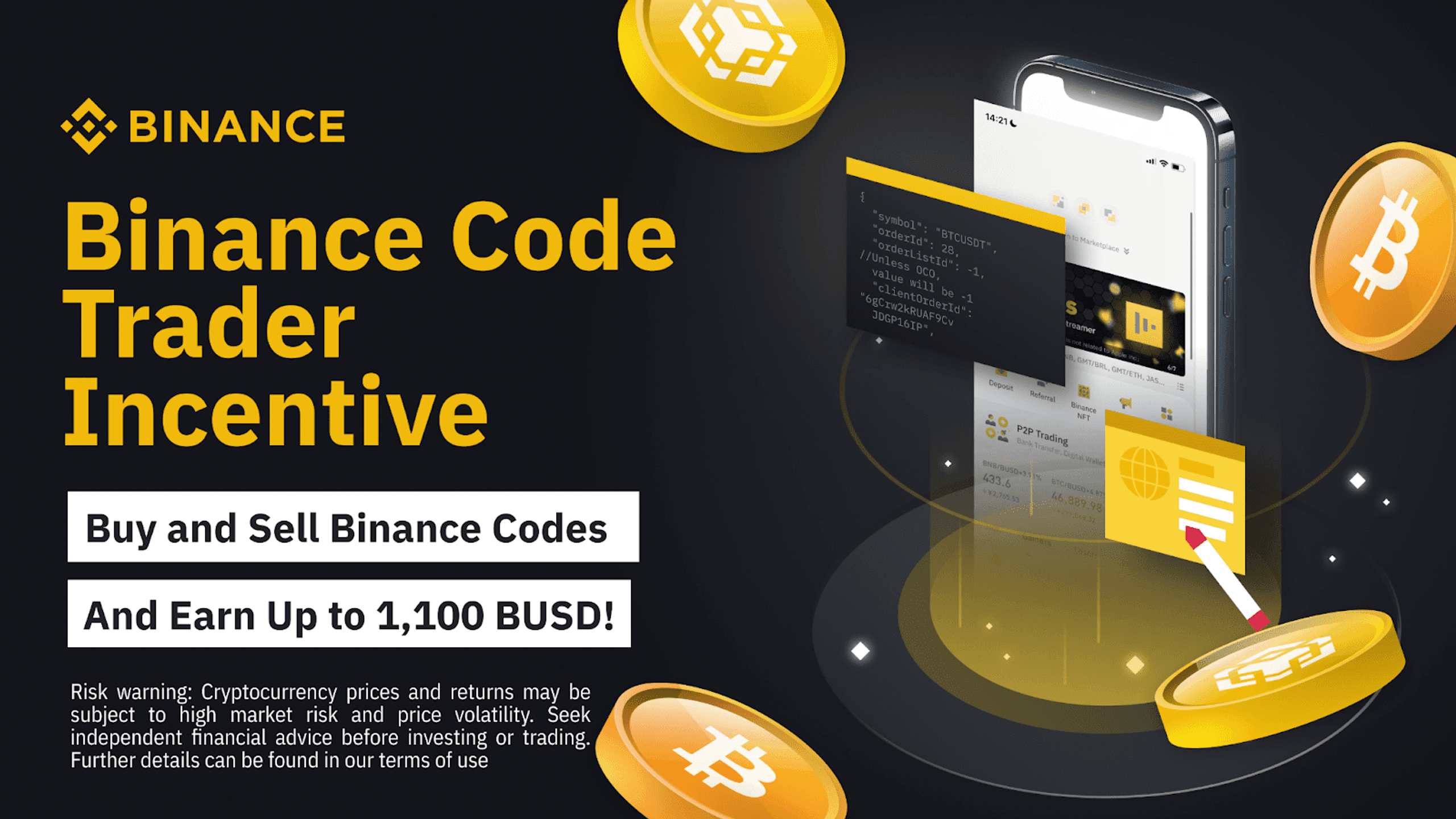 busd binance code trader