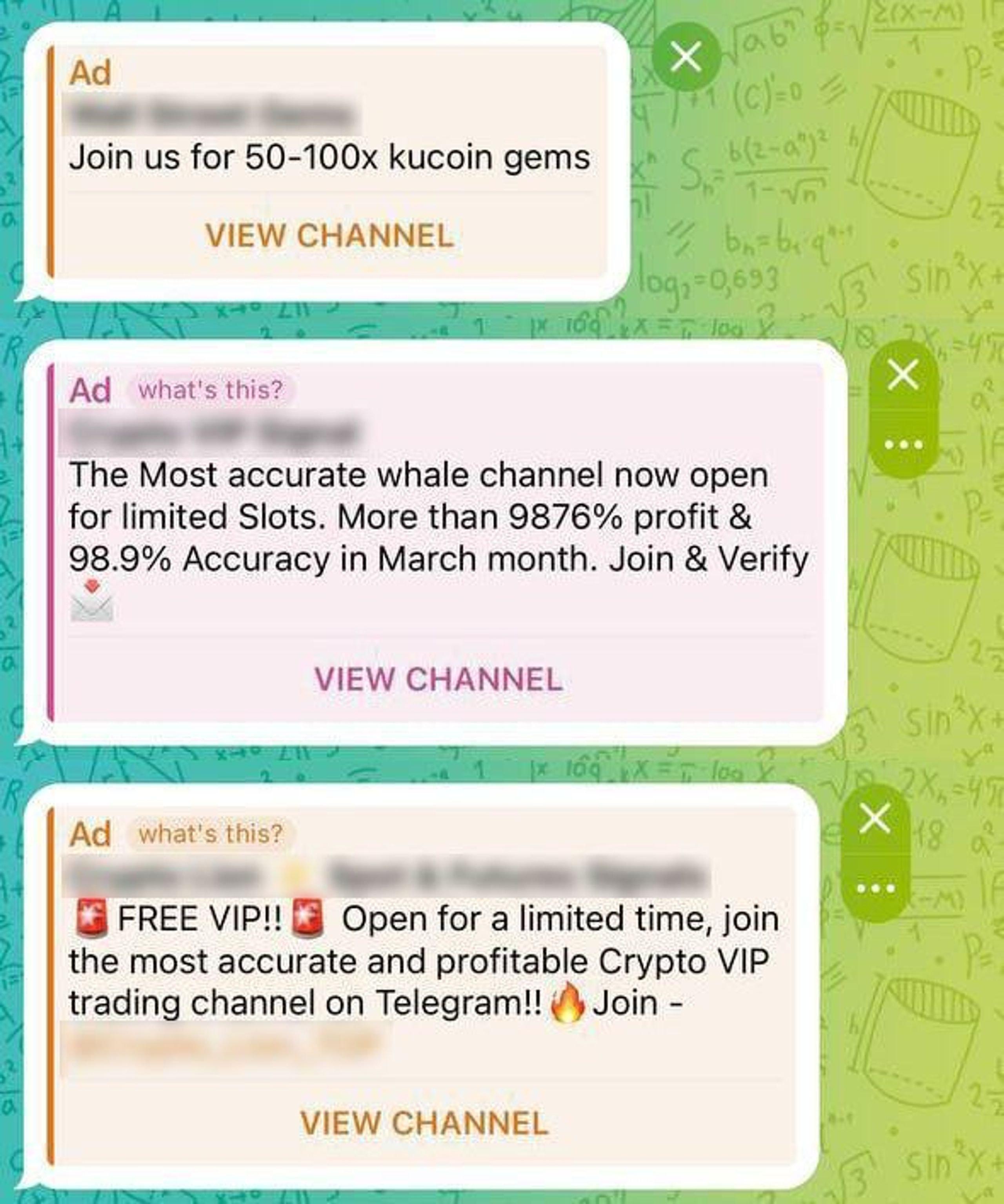 quảng cáo trên telegram