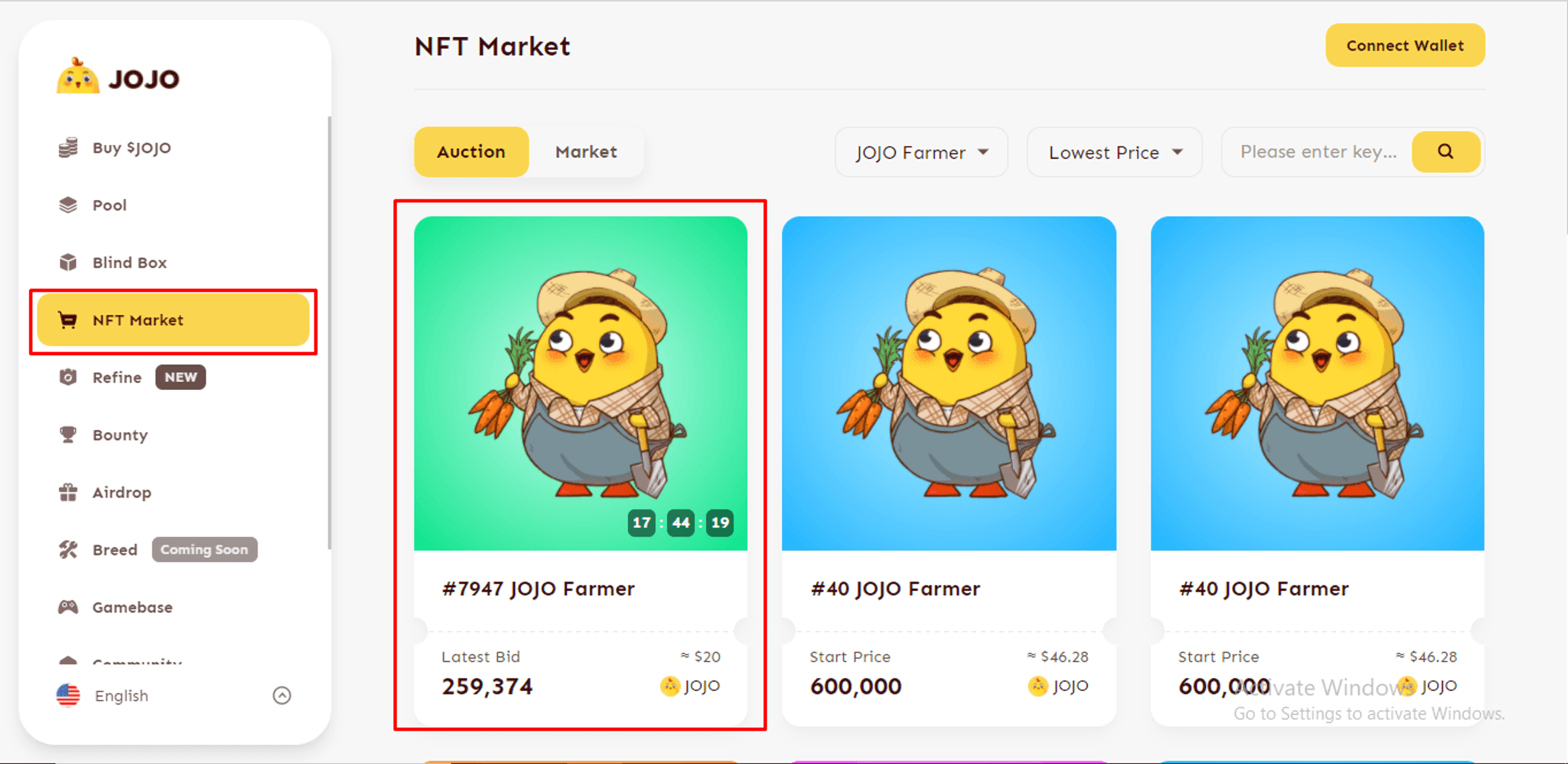 jojo marketplace nft