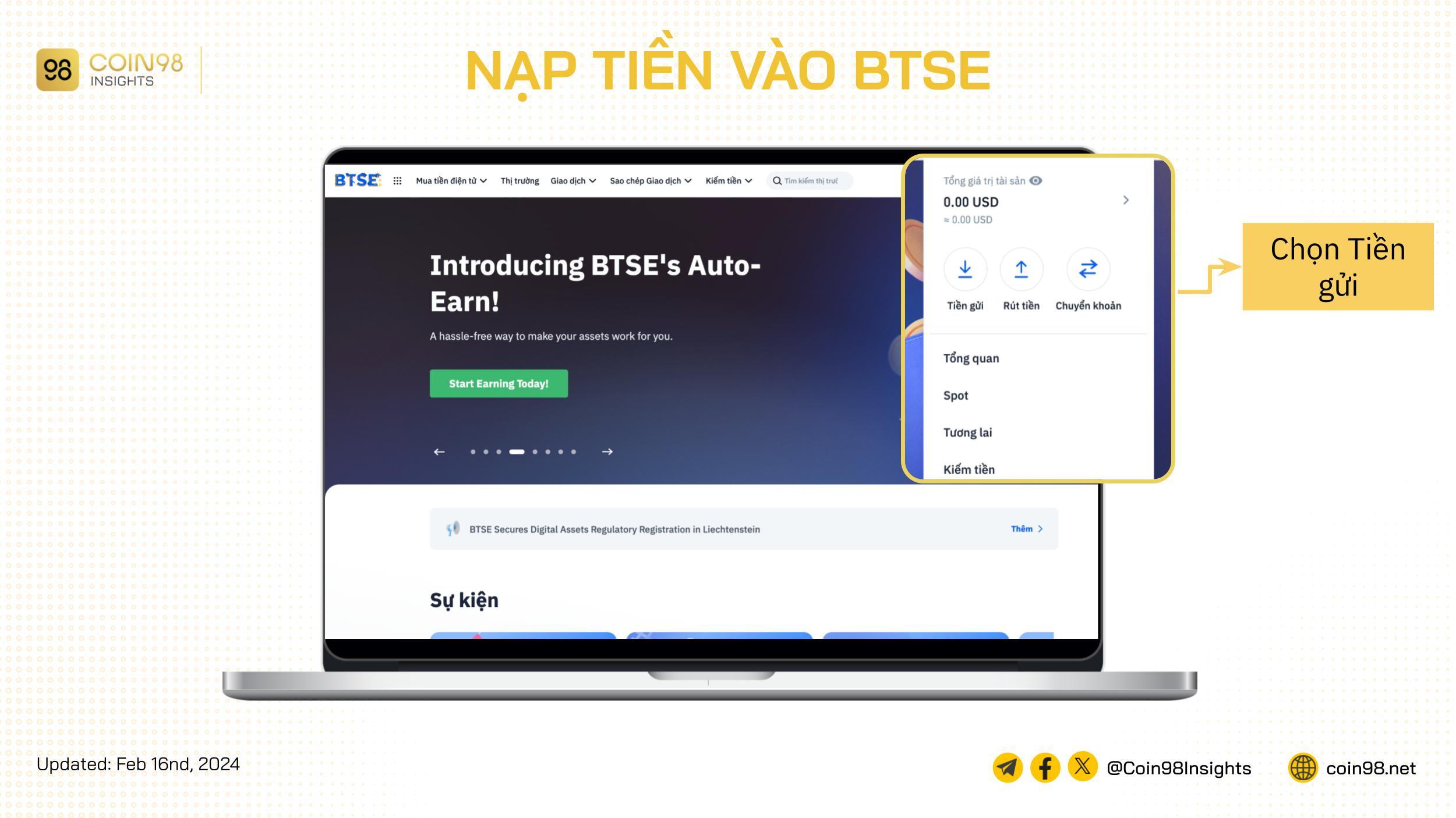 gửi tiền btse