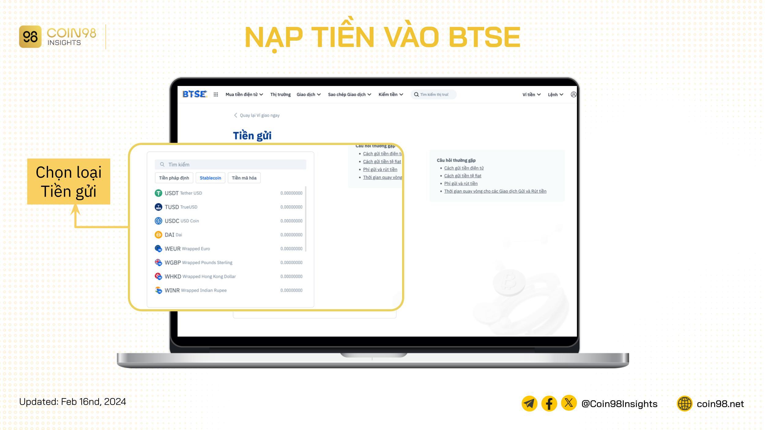 nạp tiền btse