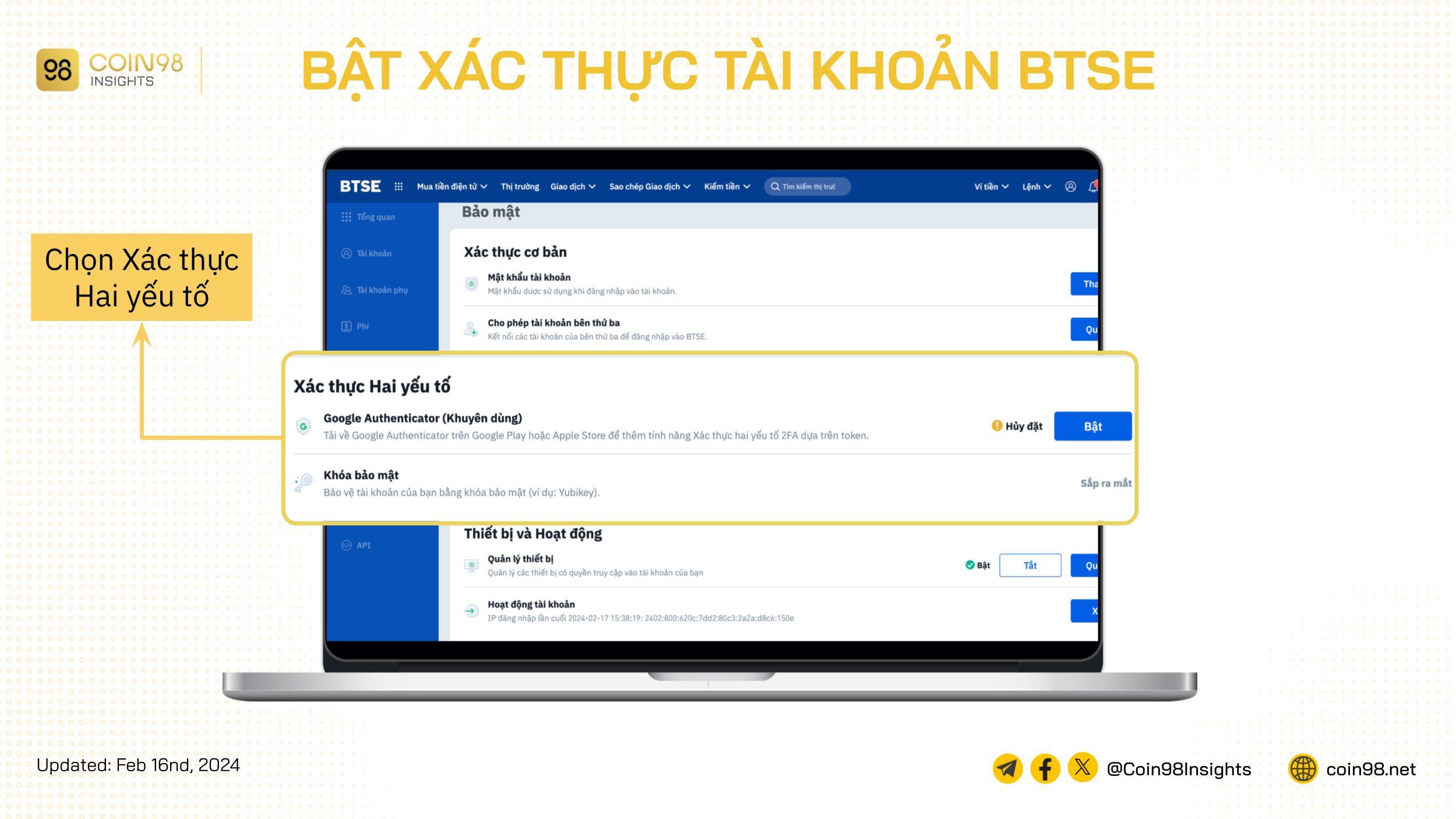 xác thực btse