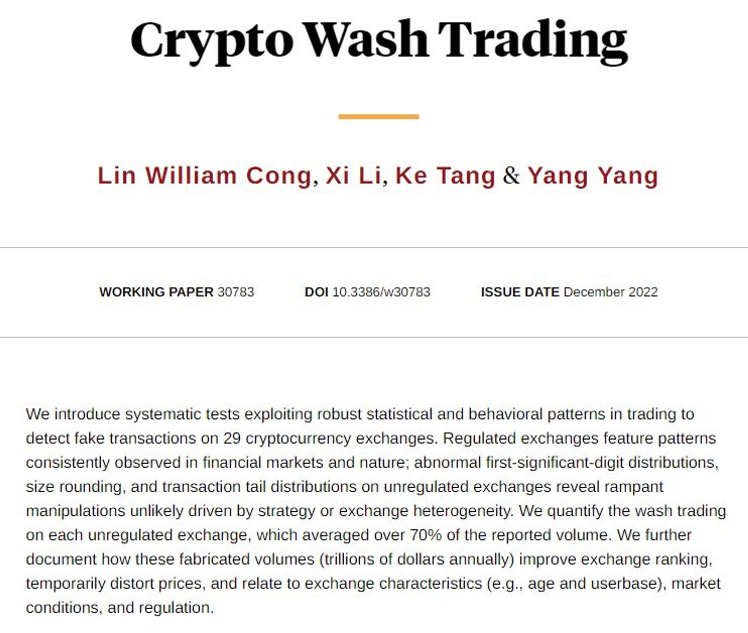 wash trading crypto