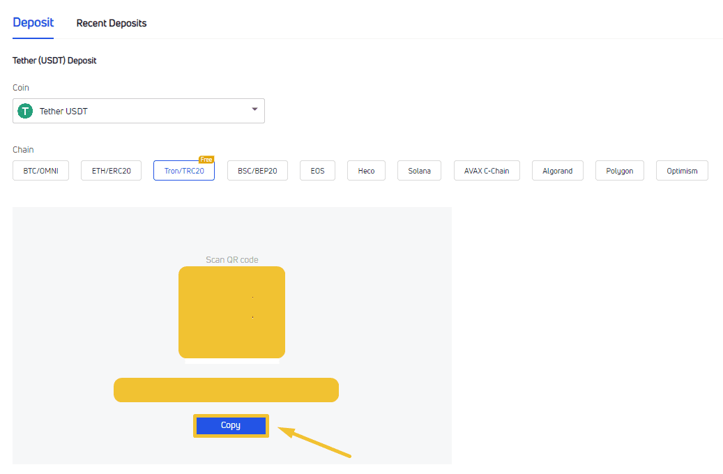 deposit into gate io exchange 3