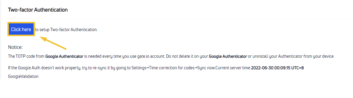 enable 2fa gate io 3