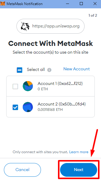 connect with metamask