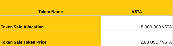 vsta token sale