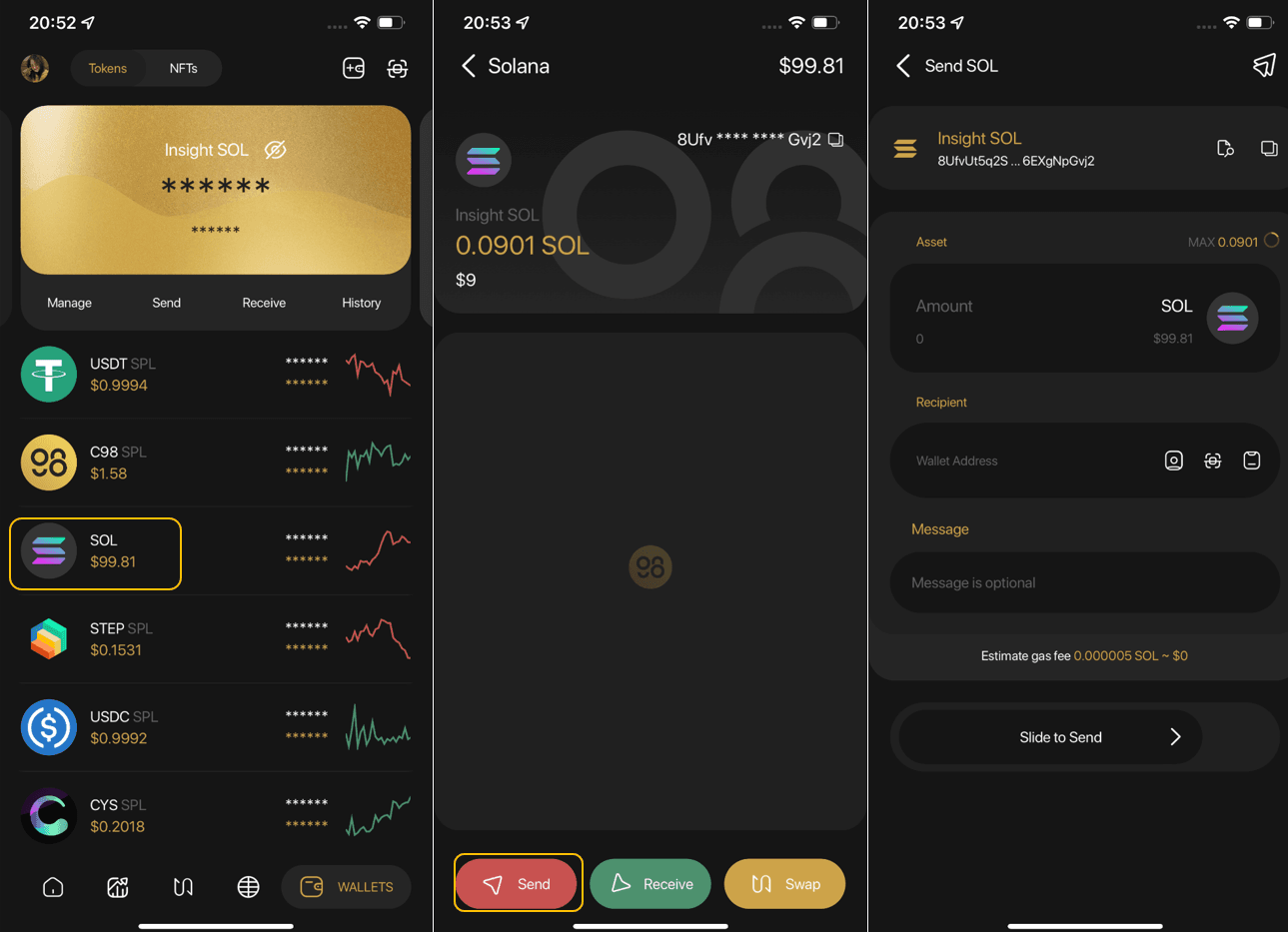 transfer token to solana