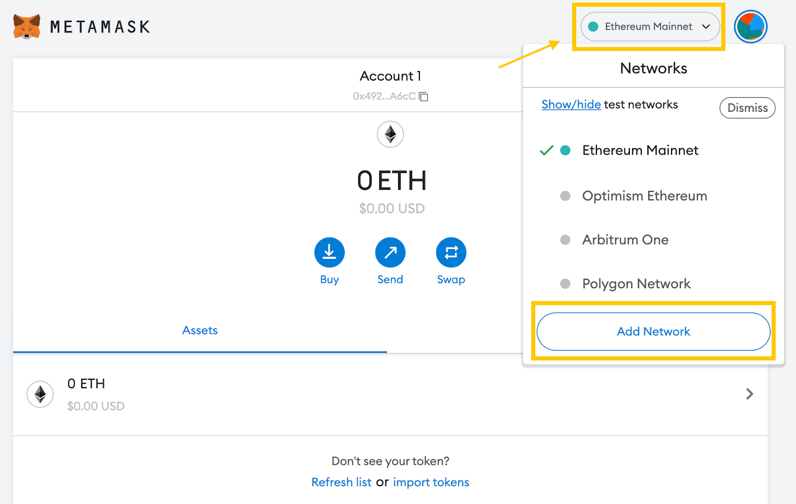 add avalanche to metamask 2